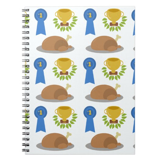 Winner Winner Chicken Dinner Pattern Cartoon Notitieboek (Voorkant)