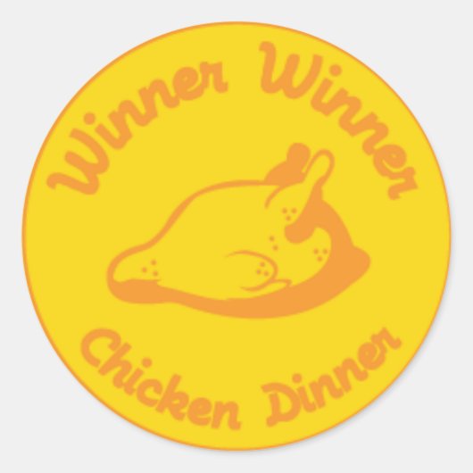 Winner Winner Chicken Dinner Ronde Sticker (Voorkant)