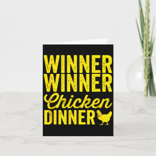 Winner Winner Chicken Dinner Silhouet (donker)  Kaart