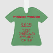 WINNER! WINNER! Tacky Christmas Sweater Contest Ornament (achterkant)