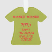 WINNER! WINNER! Tacky Christmas Sweater Contest Ornament (achterkant)