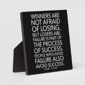 Winners Are Not Afraid Of Losing - Motivational Fotoplaat (Voorkant)