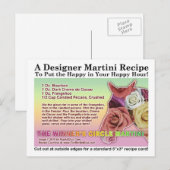 Winner's Circle Horse Race Martini Recept Kaart (Voorkant / Achterkant)