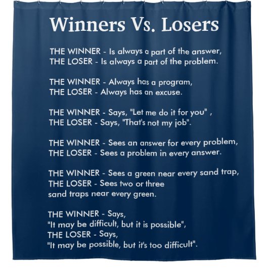 Winners Vs Losers Douchegordijn (Voorkant)