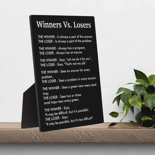Winners Vs Losers Fotoplaat