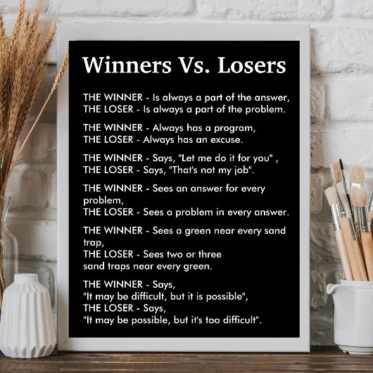 Winners Vs Losers Poster