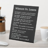 Winners Vs Losers Reclamebord Met Voetstuk (Insitu)