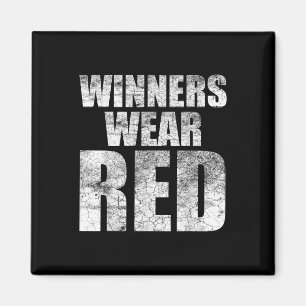 Winners Wear Red Color War Camp Team Game Compact Magneet