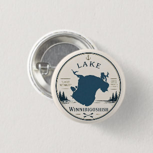 Winnibigoshish Meer Vakantiehuis Decoratie & Souve Ronde Button 3,2 Cm