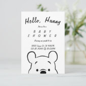 WINNIE BABY SHOWER INVITE KAART (Staand voorkant)