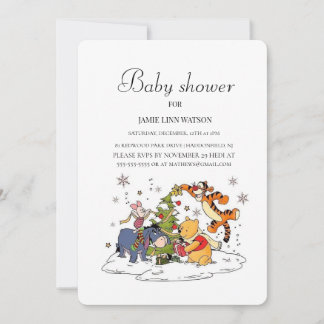 Winnie de Poeh baby shower uitnodiging
