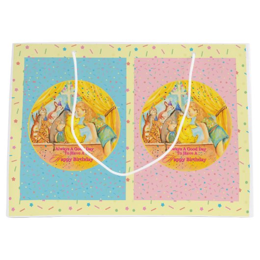 Winnie de Poeh Grote Gift Bag - Meisje Groot Cadeauzakje (Voorkant)