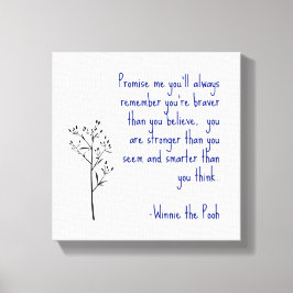 Winnie de Poeh Quote Canvas Art Inspirerend kunst Afdruk