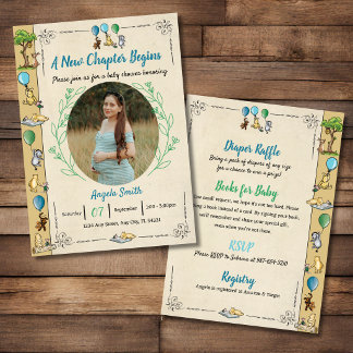 Winnie de Poeh Verhaalboek Baby Shower Kaart