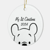 Winnie de Pooh 1e Kerstmis Keramisch Ornament (Links)