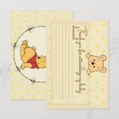 Winnie Le Carte de remerciements Baby shower Pooh (Devant / Derrière)
