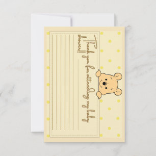 Winnie Le Carte de remerciements Baby shower Pooh