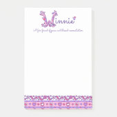 Winnie letter W: roze paars Post-it® Notes (Voorkant)