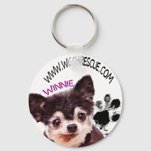 Winnie (Paw Print) Sleutelhanger (Voorkant)