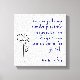Winnie the Pooh Citation Toile Art Inspiration Art