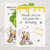 Winnie the Pooh Invitation (Devant / Derrière)