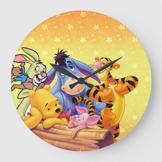 Winnie the Pooh kinder Acrylwand Clock Grote Klok (Voorkant)