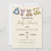 Winnie-Themed Baby Shower Invitation Kaart (Voorkant)