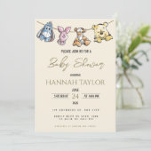 Winnie-Themed Baby Shower Invitation Kaart (Staand voorkant)