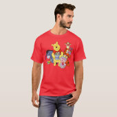 Winniehe Pooh Easter Characters retro T-shirt (Voorkant volledig)