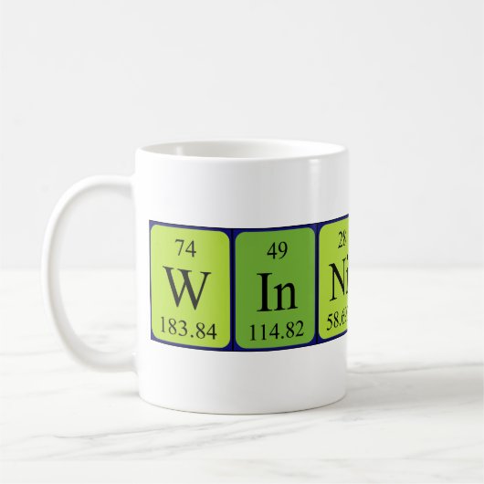 Winnifred nom de table périodique mug (Gauche)