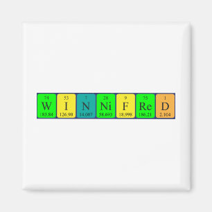 Winnifred periodiek table name magnet magneet