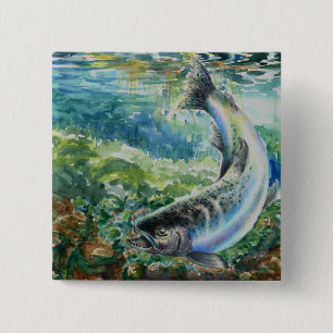 Winning Art van S. Chun Grade 11 Vierkante Button 5,1 Cm
