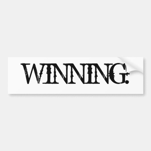WINNING! BUMPERSTICKER (Voorkant)