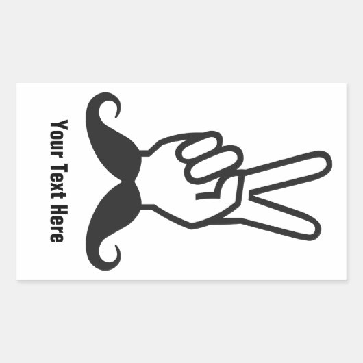 Winning Mustache aangepaste stickers (Voorkant)