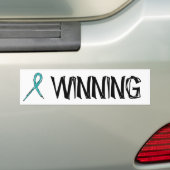 Winning - Ovariumkanker - Sheen Bumpersticker (Op auto)