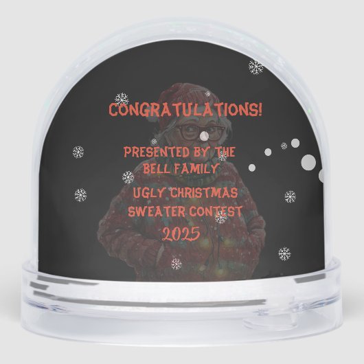 WINNING PRIZE Ugly Christmas Sweater Contest (Arrière)