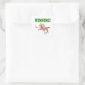 Winning Vierkante Sticker (Tas)