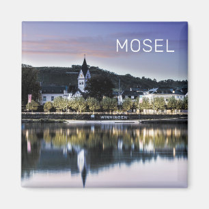 Winningen Moselle Sunset Panorama Duitsland Magneet