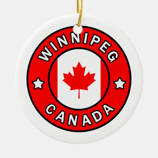 Winnipeg Canada Keramisch Ornament (Voorkant)