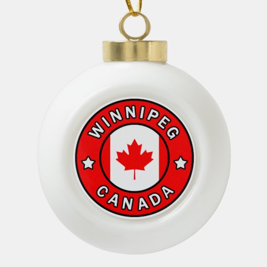 Winnipeg Canada Keramische Bal Ornament (Voorkant)