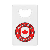 Winnipeg Canada Kredietkaart Flessenopener (Voorkant)