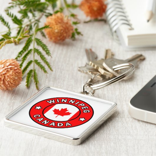 Winnipeg Canada Sleutelhanger (Zijkant)