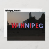 Winnipeg, Canada Teken Briefkaart (Voorkant / Achterkant)