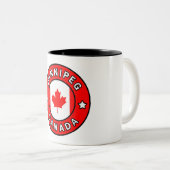 Winnipeg Canada Tweekleurige Koffiemok (Voorkant rechts)