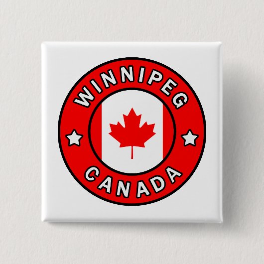 Winnipeg Canada Vierkante Button 5,1 Cm (Voorkant)