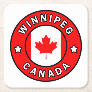 Winnipeg Canada Vierkante Kartonnen Onderzetter