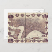 Winnipeg Manitoba Carte des yeux des oiseaux du Ca (Devant / Derrière)