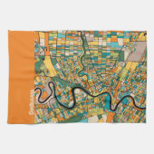 Winnipeg Map/oranje Theedoek (Horizontaal)