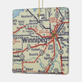 Winnipeg MB Map Keramisch Ornament (Links)