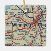 Winnipeg MB Map Keramisch Ornament (Voorkant)